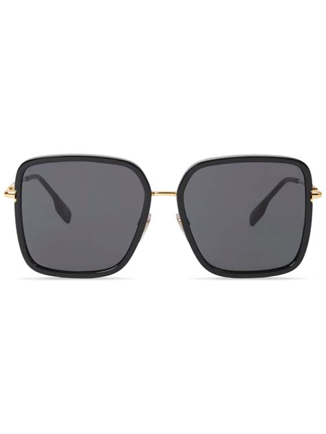 burberry sonnenbrille schwarz|Oversize.